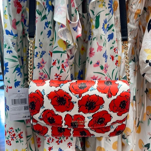 kate spade Handbags - Kate Spade Kristi Poppy Printed Flap Crossbody 
Cream Multi NWT